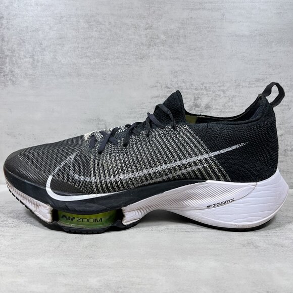Nike Air Zoom Tempo Next% Flyknit Running Shoes - Men\'s Size 12 - White Black main image 10